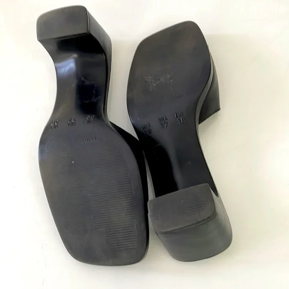IDEA Ladies Open Toe Mules. Black Sandals. Wider Heel. Size 8. - Picture 14 of 14